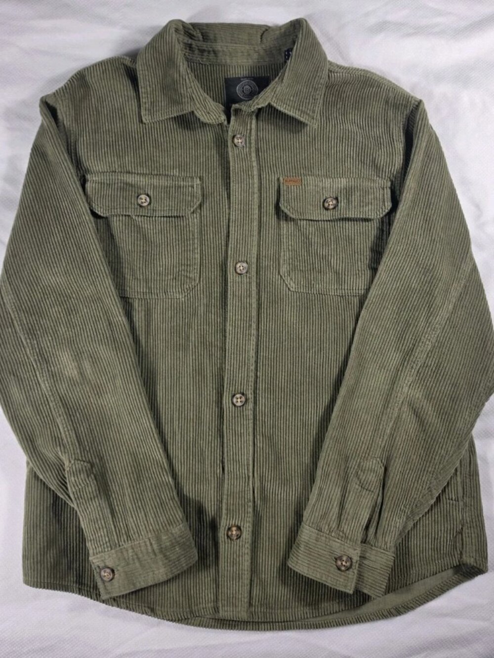 Men’s Medium Buffalo David Bitton Corduroy Shacket NWOT Green